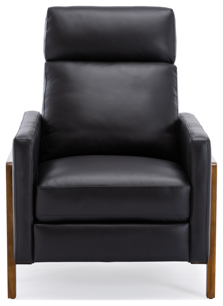 Reed Leather Push Back Recliner   Midcentury   Recliner Chairs   by Comfort Pointe  Houzz