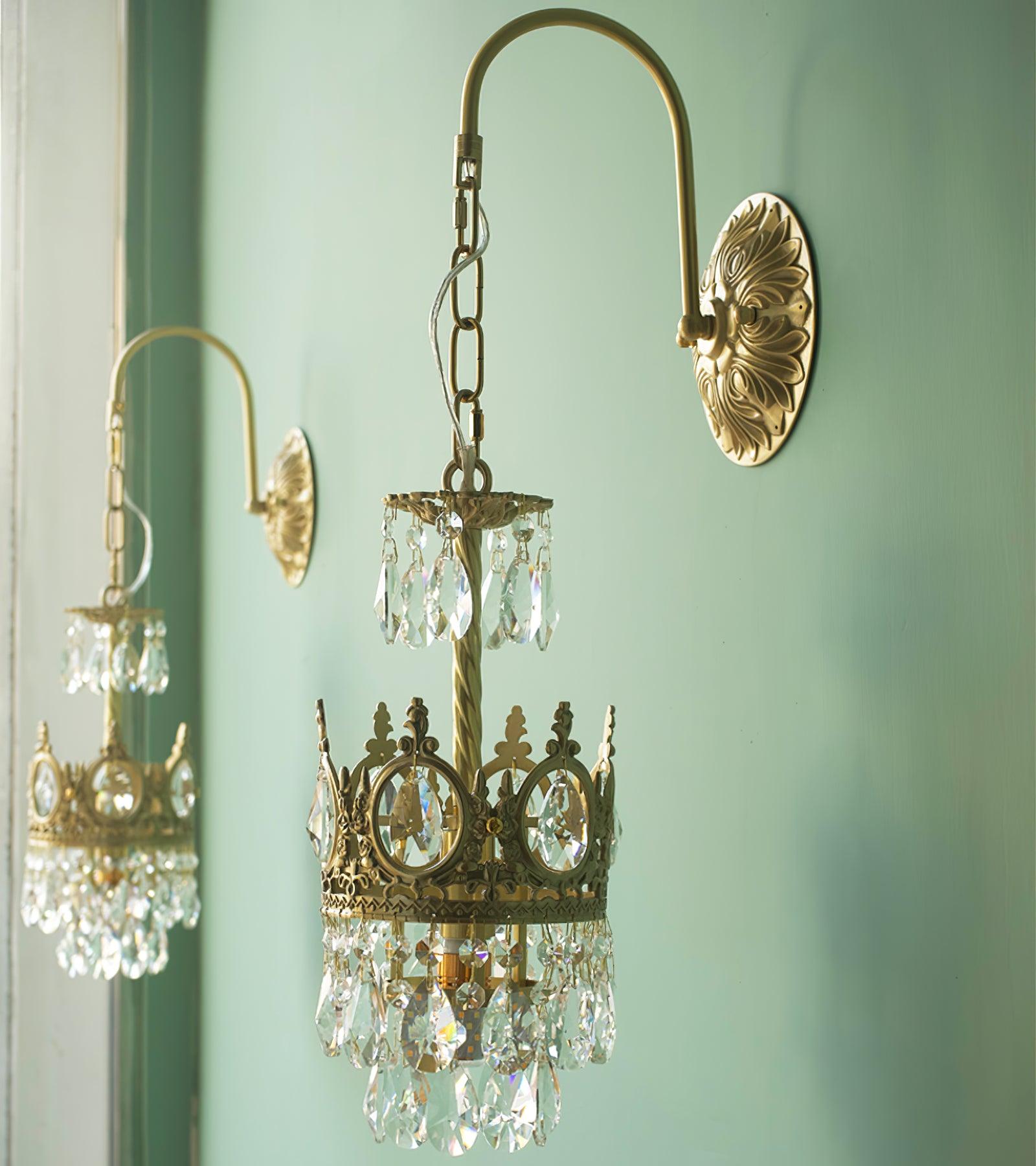 Crystal Crown Wall Light