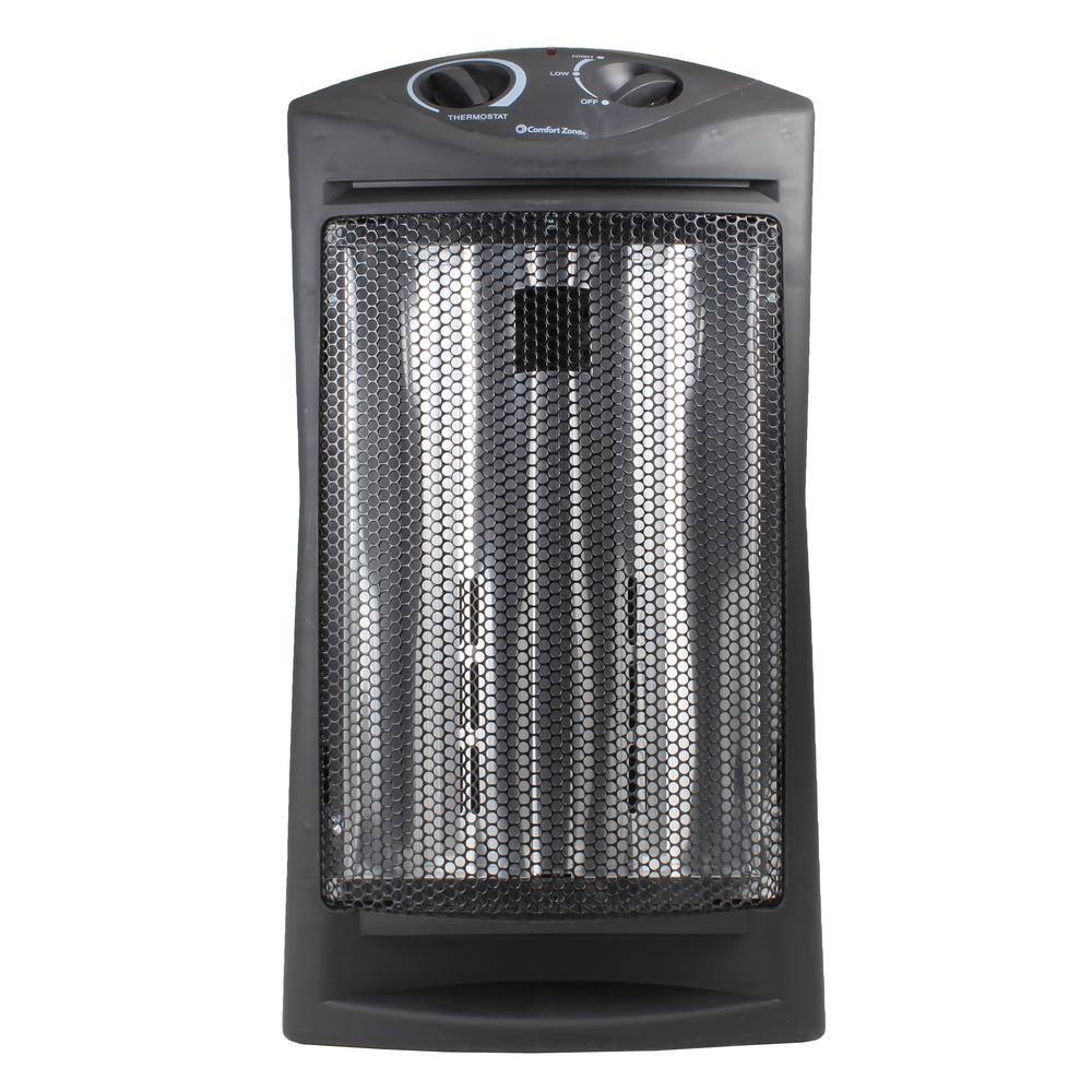 Comfort Zone 1500-Watt Electric Quartz Infrared Radiant Tower Heater CZQTV007BK