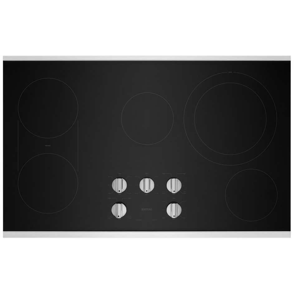 Maytag 36-inch Built-in Electric Cooktop with Reversible Grill and Griddle MEC8836HS