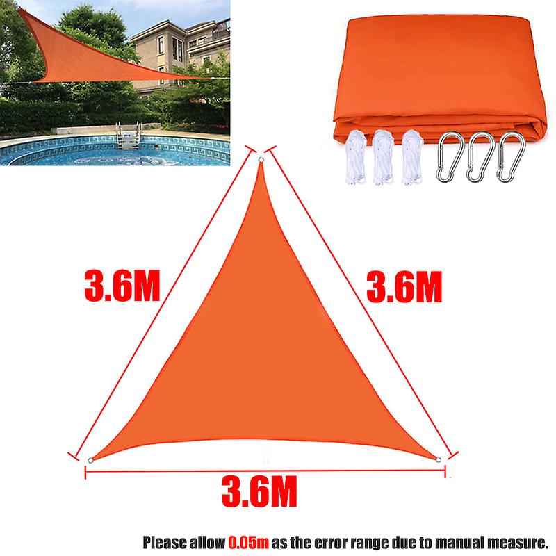 Born Pretty Orange All Size Waterproof Sun Shade Sail Square Rectangle Triangle Garden Terrace Canopy Swim Shade Camp Hiking Yard Awnings