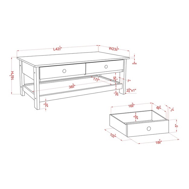 Clonard Wooden Coffee Table Gray Homes Inside Out