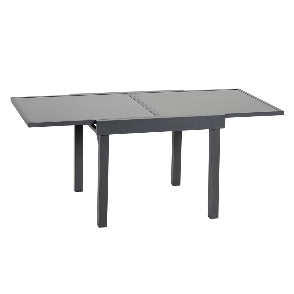 Crestlive Products Outdoor Aluminum Expandable Multifunctional Table   35.4\