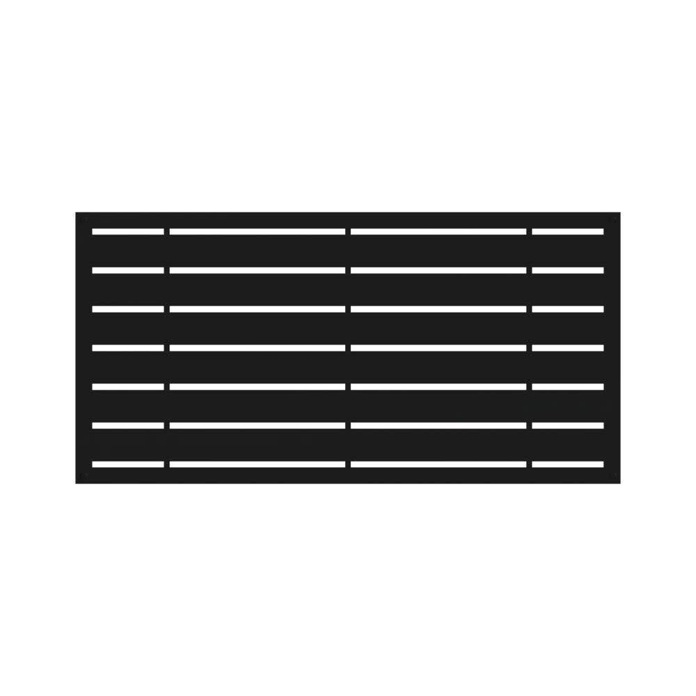 Barrette Outdoor Living 2 ft. x 4 ft. Boardwalk Black Polypropylene Decorative Screen Panel 73042822