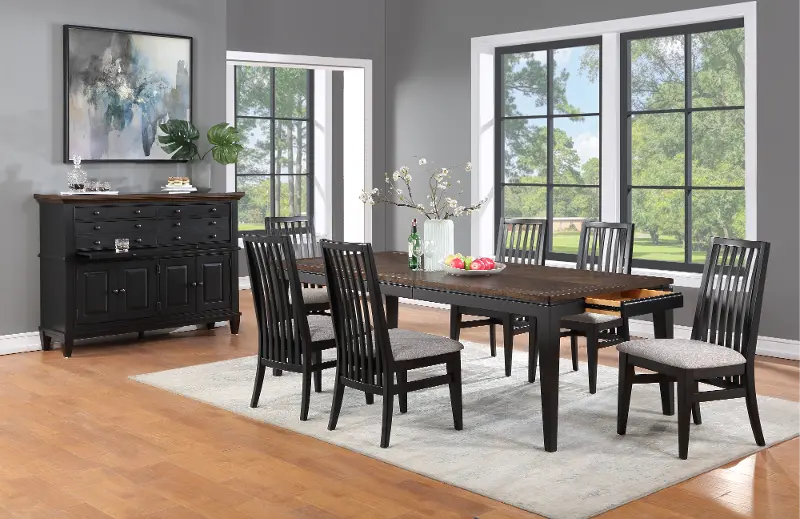 Lakeside Black 5 Piece Dining Room Set