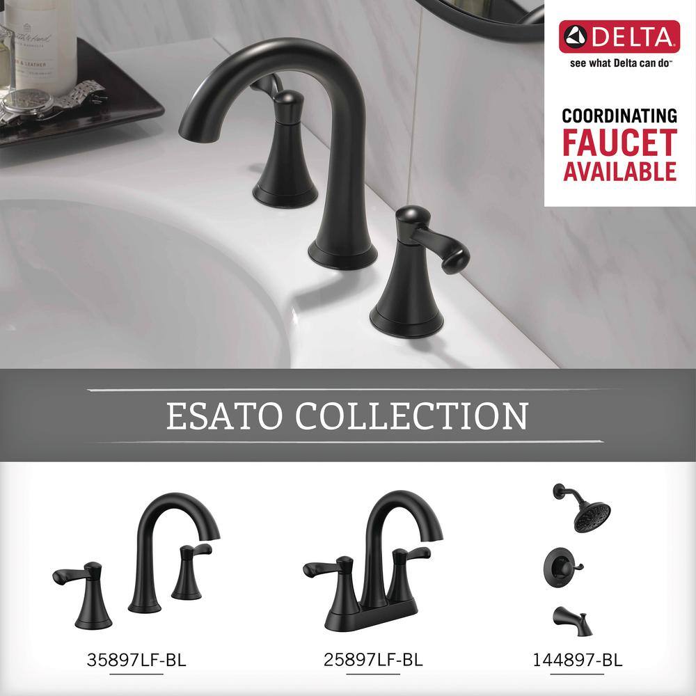 Delta Esato 18 in. with 6 in. Extender Wall Mount Towel Bar in Matte Black ESA18-MB