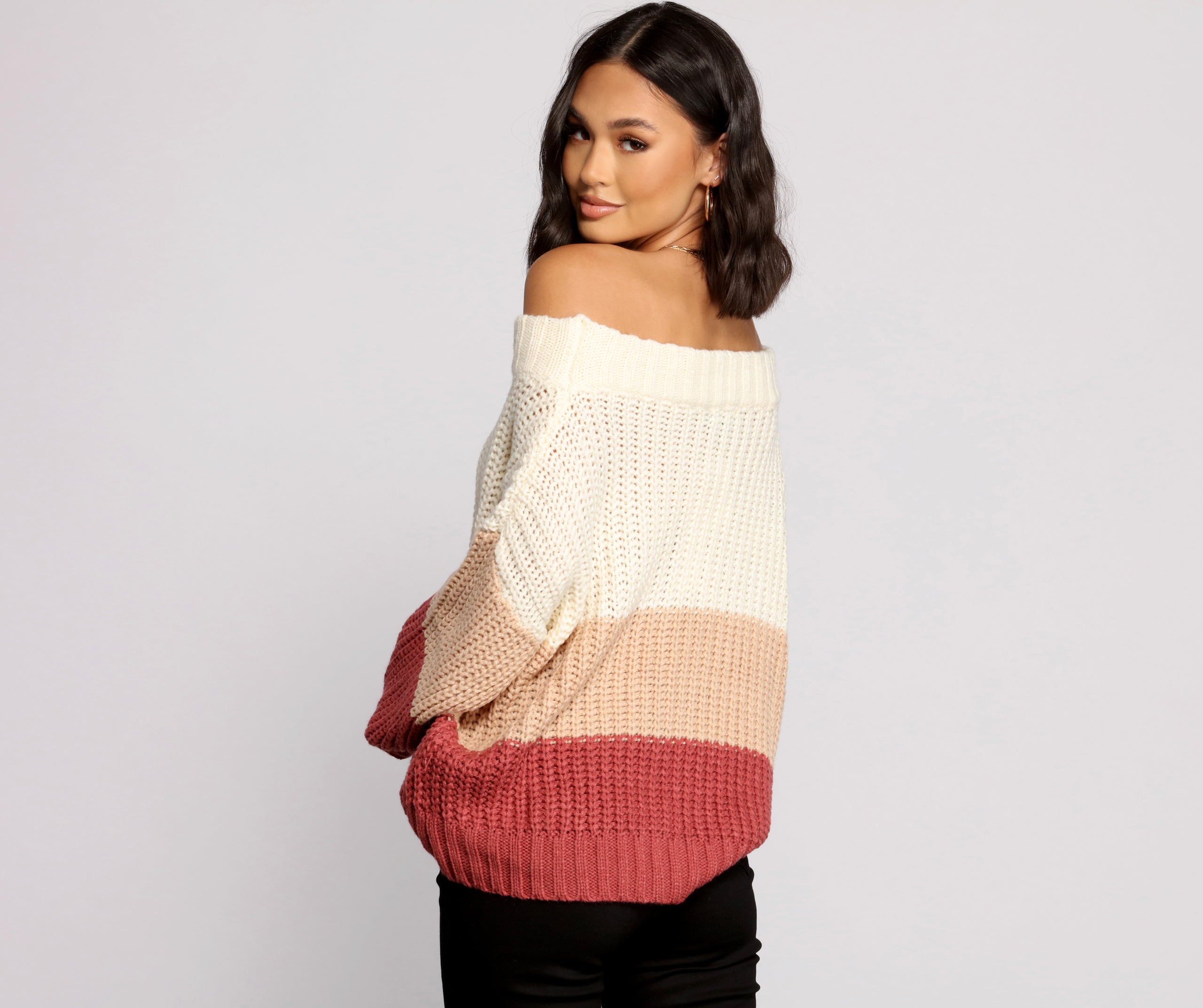 Chic Colorblock Knit Sweater