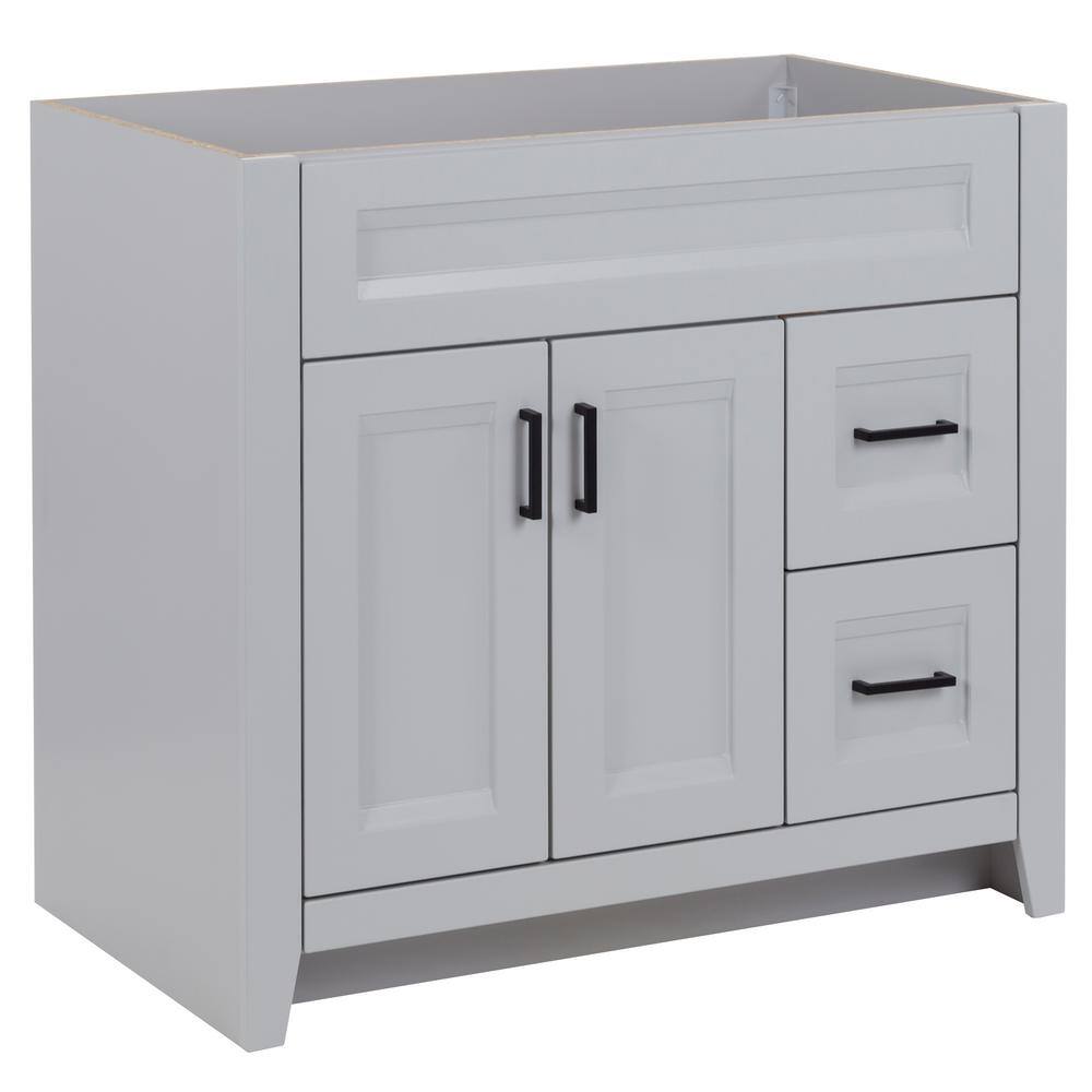 Home Decorators Collection Ridge 36 in. W x 21.6 in. D x 34 in. H Bath Vanity Cabinet without Top in Pearl Gray RG36-PG