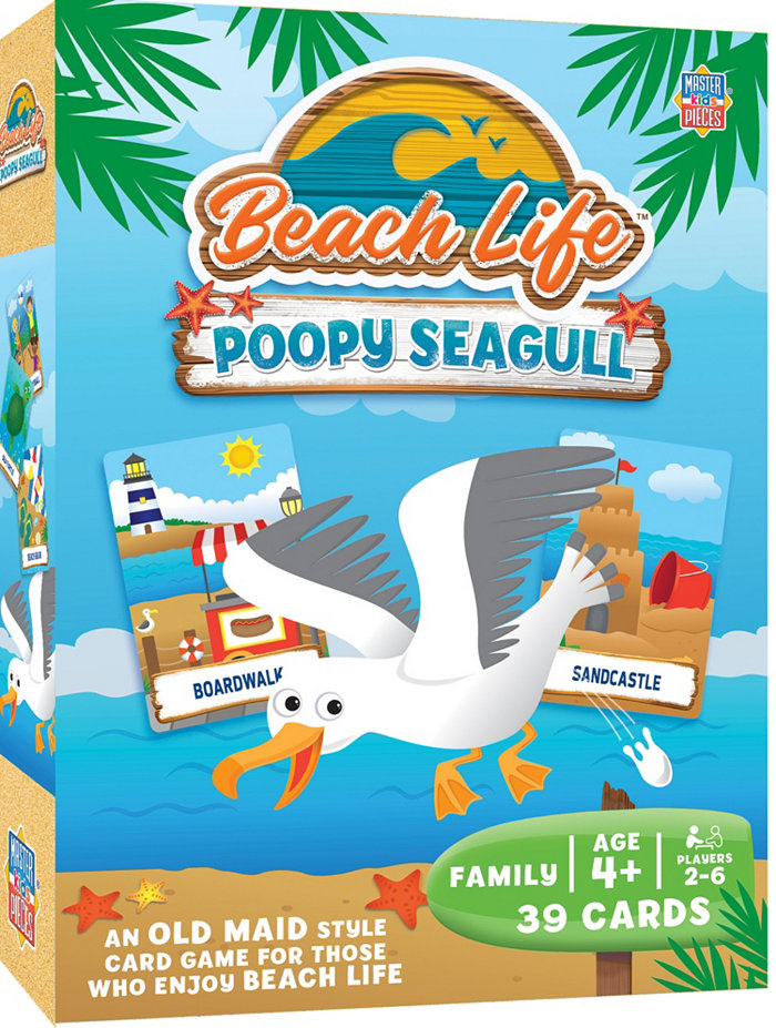 MasterPieces Puzzles Beach Life - Poopy Seagull Kids and Family Card Game