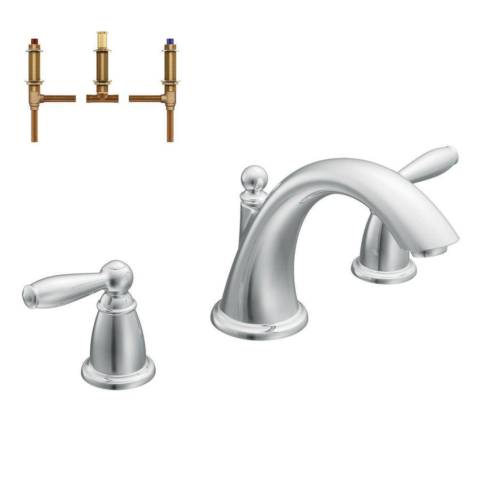 MOEN Brantford 2-Handle Deck-Mount Roman Tub Faucet in Chrome (Valve Included) T4943-4792