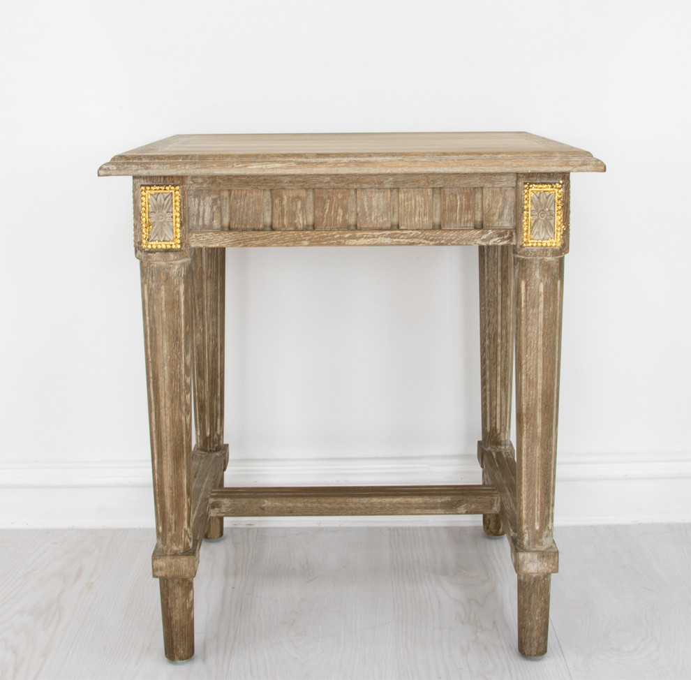 Sarni Natural Side Table   Farmhouse   Side Tables And End Tables   by Rustic Home Furniture Deco  Houzz