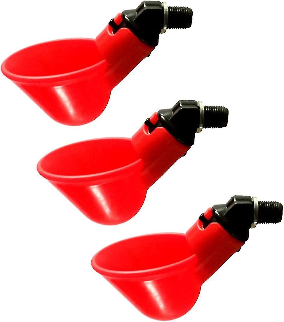 Set Of 3 Automatic Drinkers For Chicks， Quails， Ducks And Other Poultry