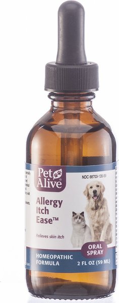 PetAlive Allergy Itch Ease Homeopathic Medicine for Allergies for Dogs and Cats， 2-oz spray