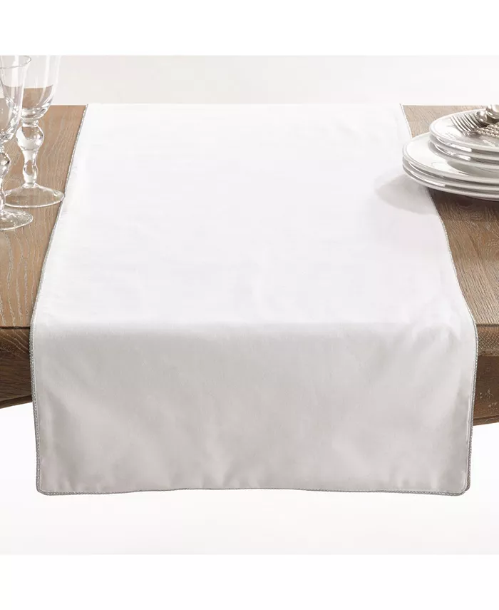 Saro Lifestyle Luana Collection Metallic Trimmed Table Runner