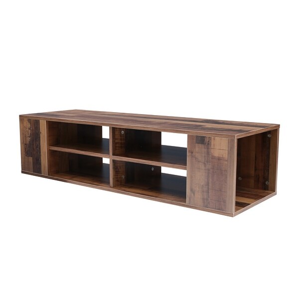 Floating TV Stand Component Shelf with Height Adjustable