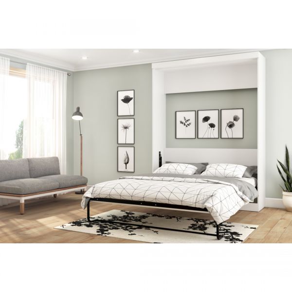 Bestar Nebula Queen Wall bed in White