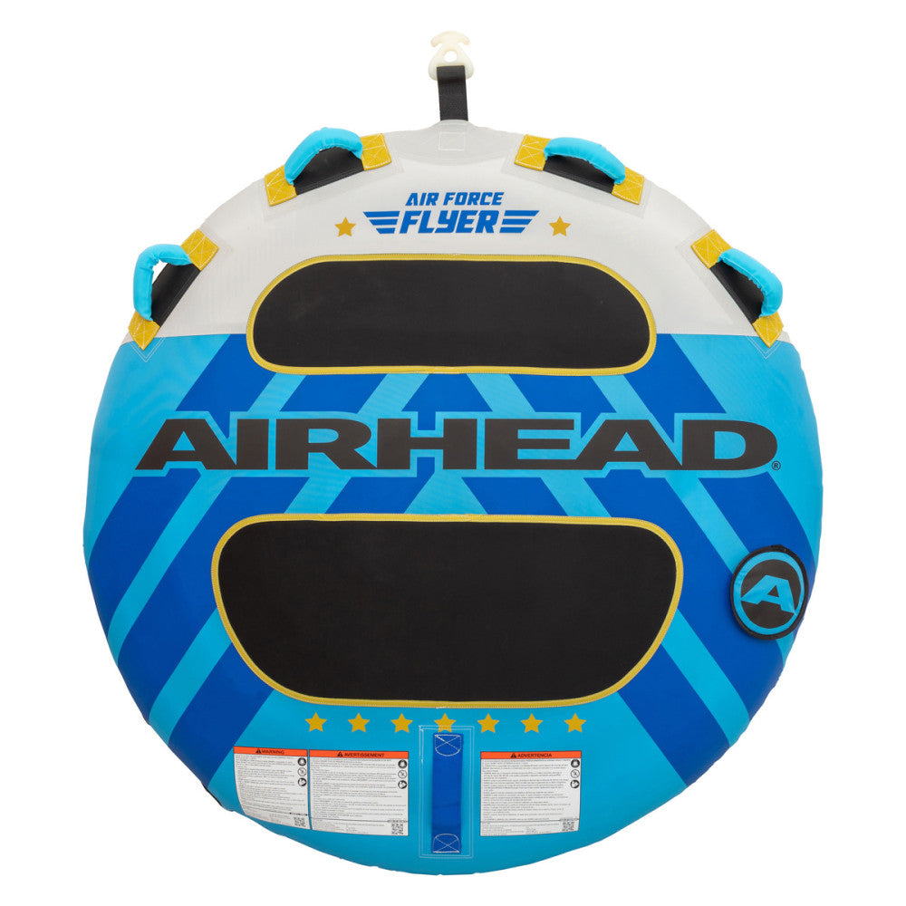 Airhead AHFL1646D 60 in. Airhead Air Force Flyer Towableand#44; Blackand#44; Blue and White - 1 Rider