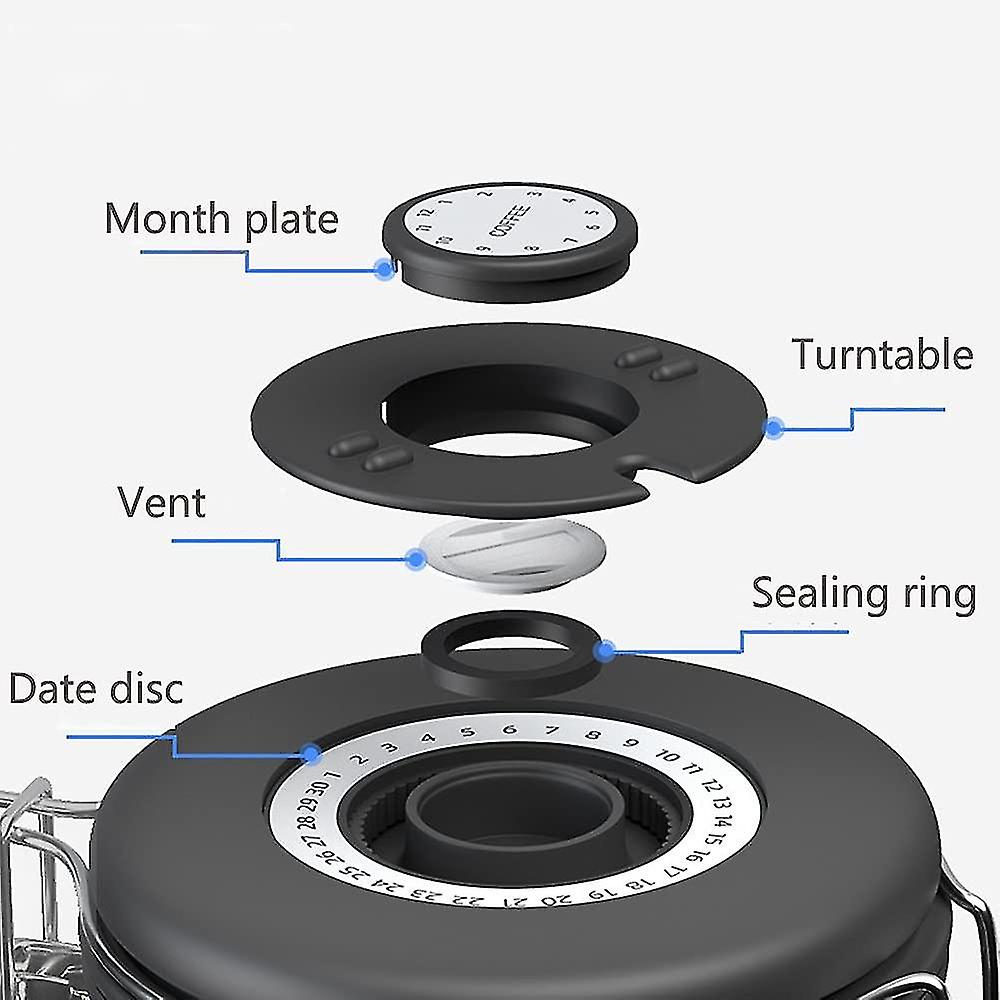 Leak-proof Coffee Bean Tank Leak-proof Exhaust Valve Leak-proof Storage Tank With Spoon