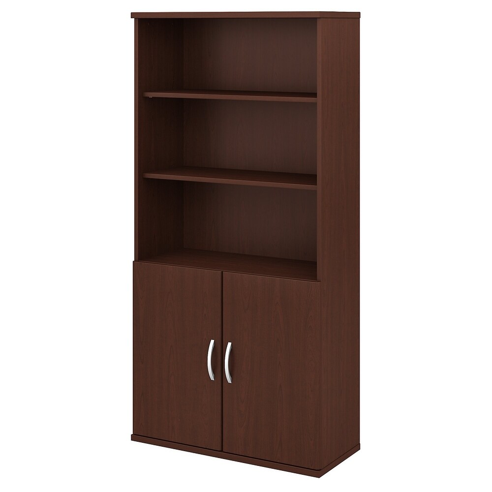 Studio C 5 Shelf Bookcase with Doors by Bush Business Furniture