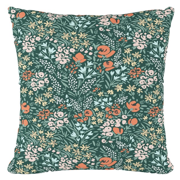 Green Floral Throw Pillow Skyline Furniture