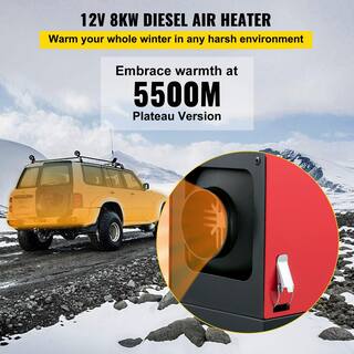 VEVOR 27297 BTU Diesel Parking Heater 12-Volt 8000 Watt Diesel Air Heater Muffler with LCD Switch Diesel Heater ZCJRQYTJ8KWDYJGYBV0