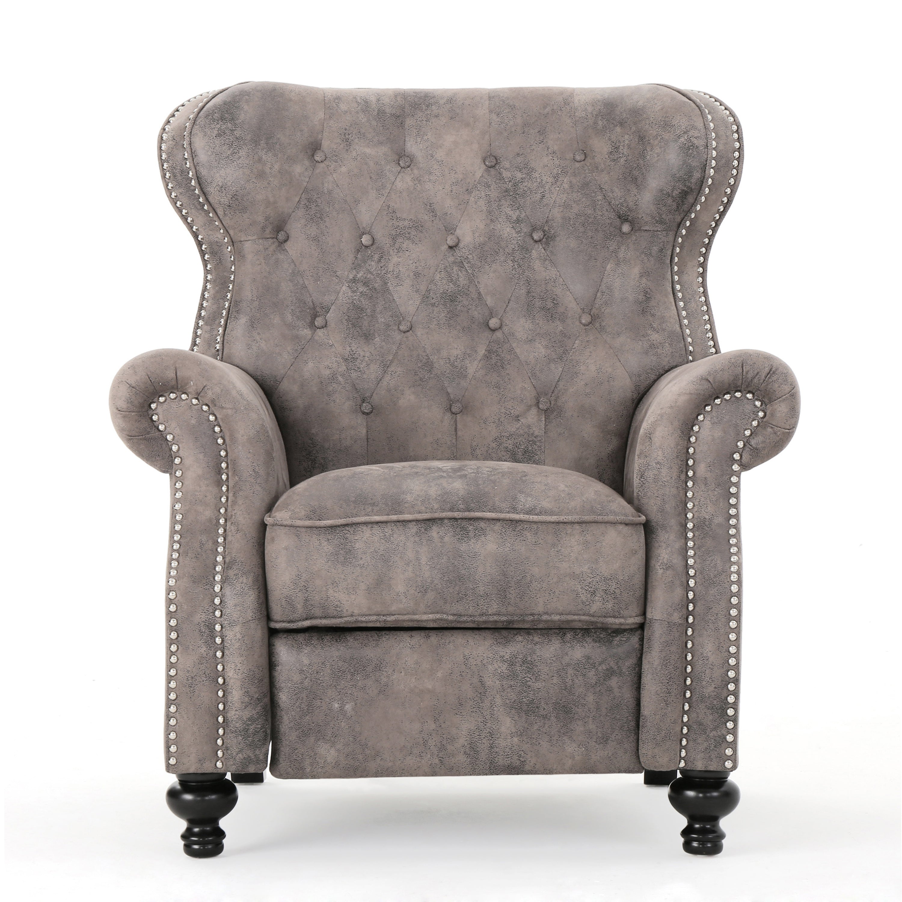 Waldo Tufted Back Studded Accent Recliner Armchair