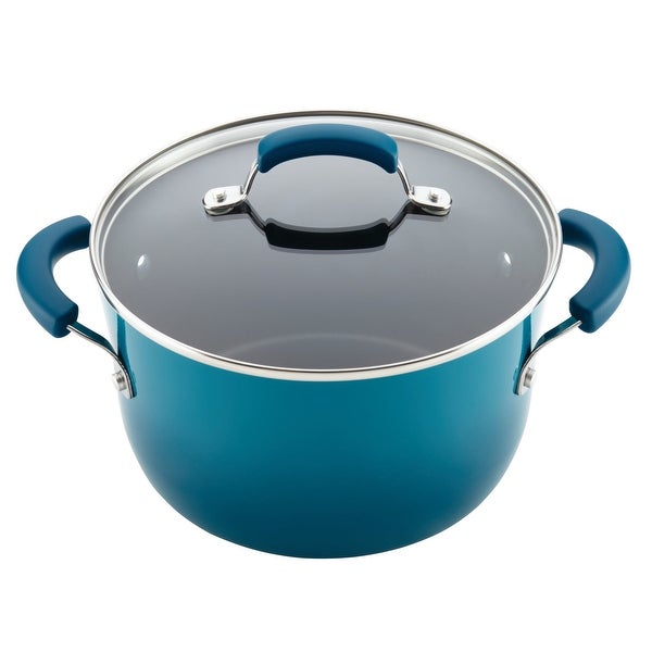 15-Piece Nonstick Pots and Pans Set/Cookware Set， Marine Blue