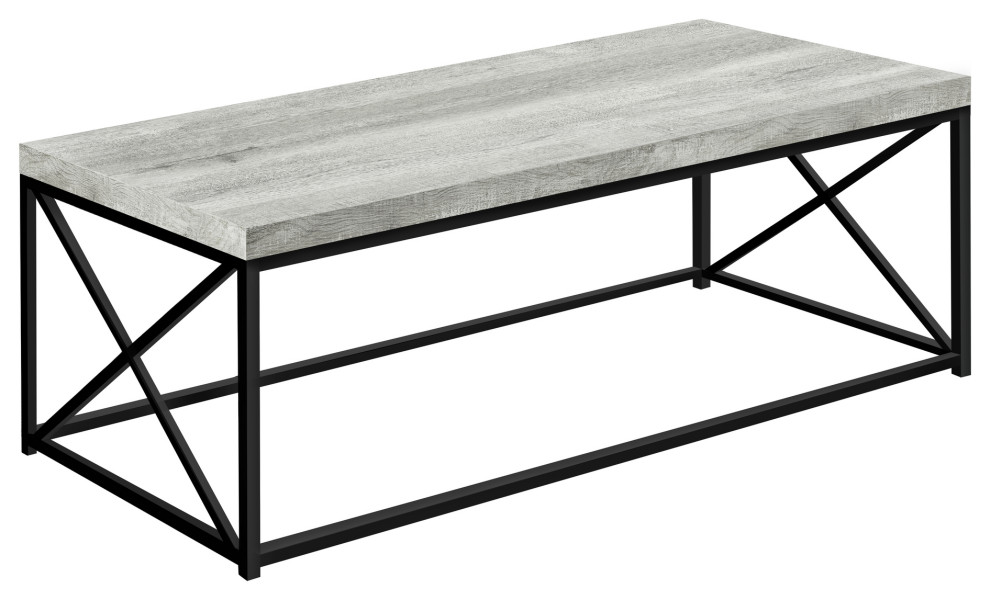 Coffee Table Accent Cocktail Rectangular Living Room 44 quotL Metal Brown   Industrial   Coffee Tables   by Monarch Specialties  Houzz