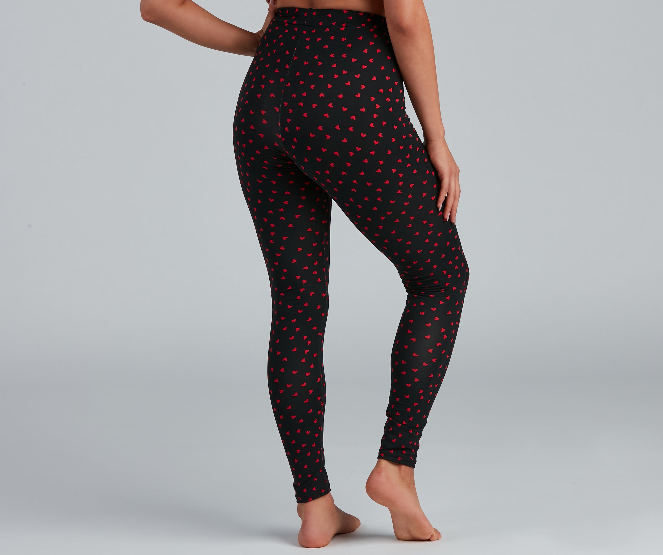 So Flirty Heart Printed Pajama Leggings