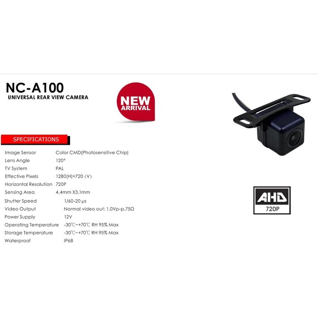 Nakamichi Nca100 Hd Wide Angle Car Reverse Camera