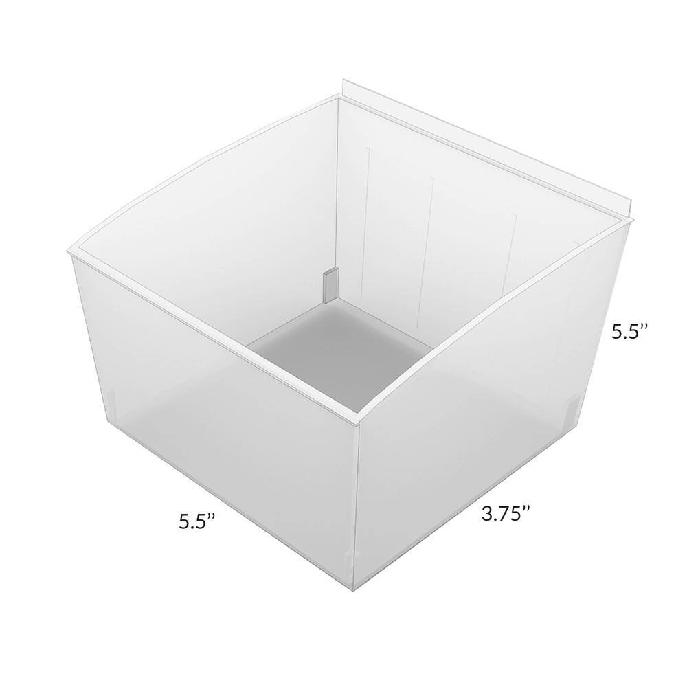 Proslat Probin Slatwall Small Clear Storage Bin (10-Pack) 03210