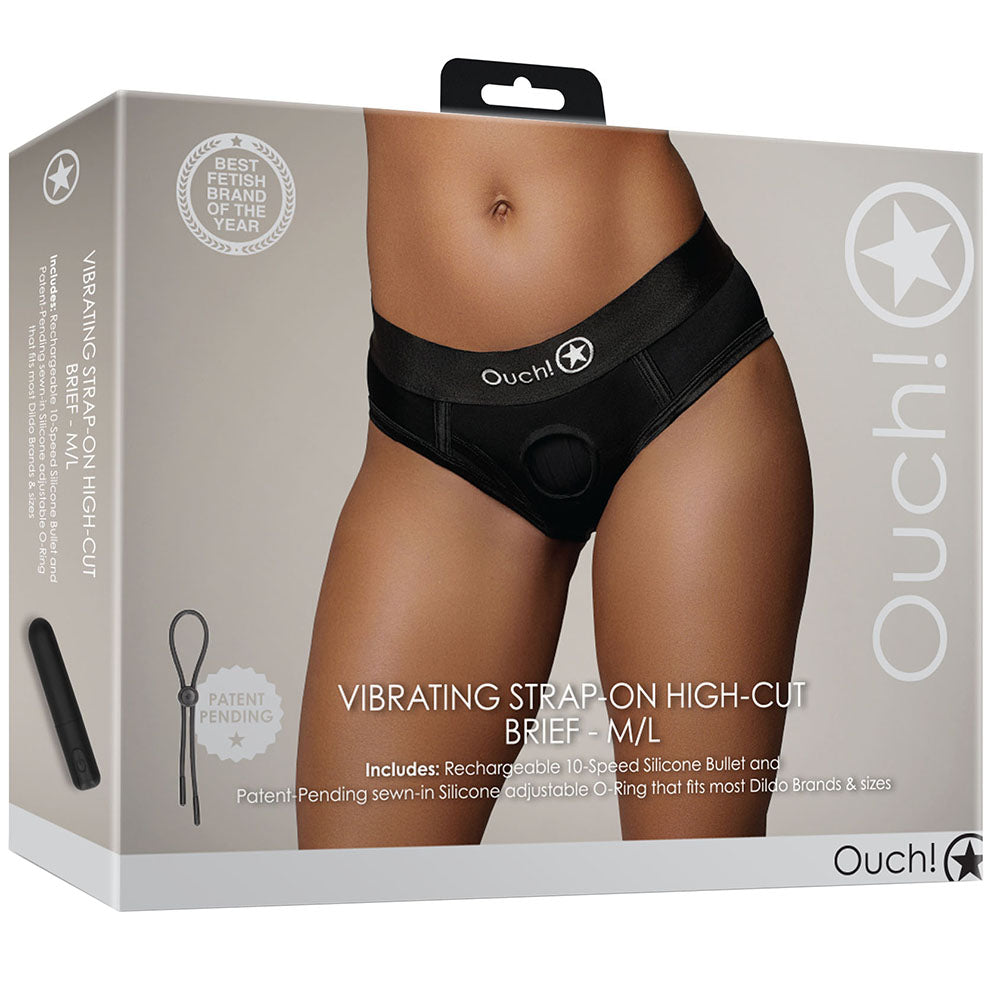 Ouch! Vibrating Strap-on High Cut Brief /L