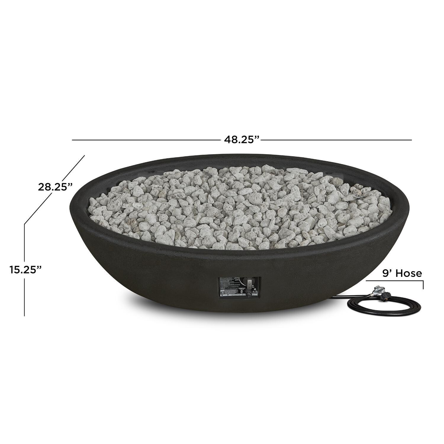 Lakeview Creekwood 48-Inch Oval Propane Gas Fire Bowl