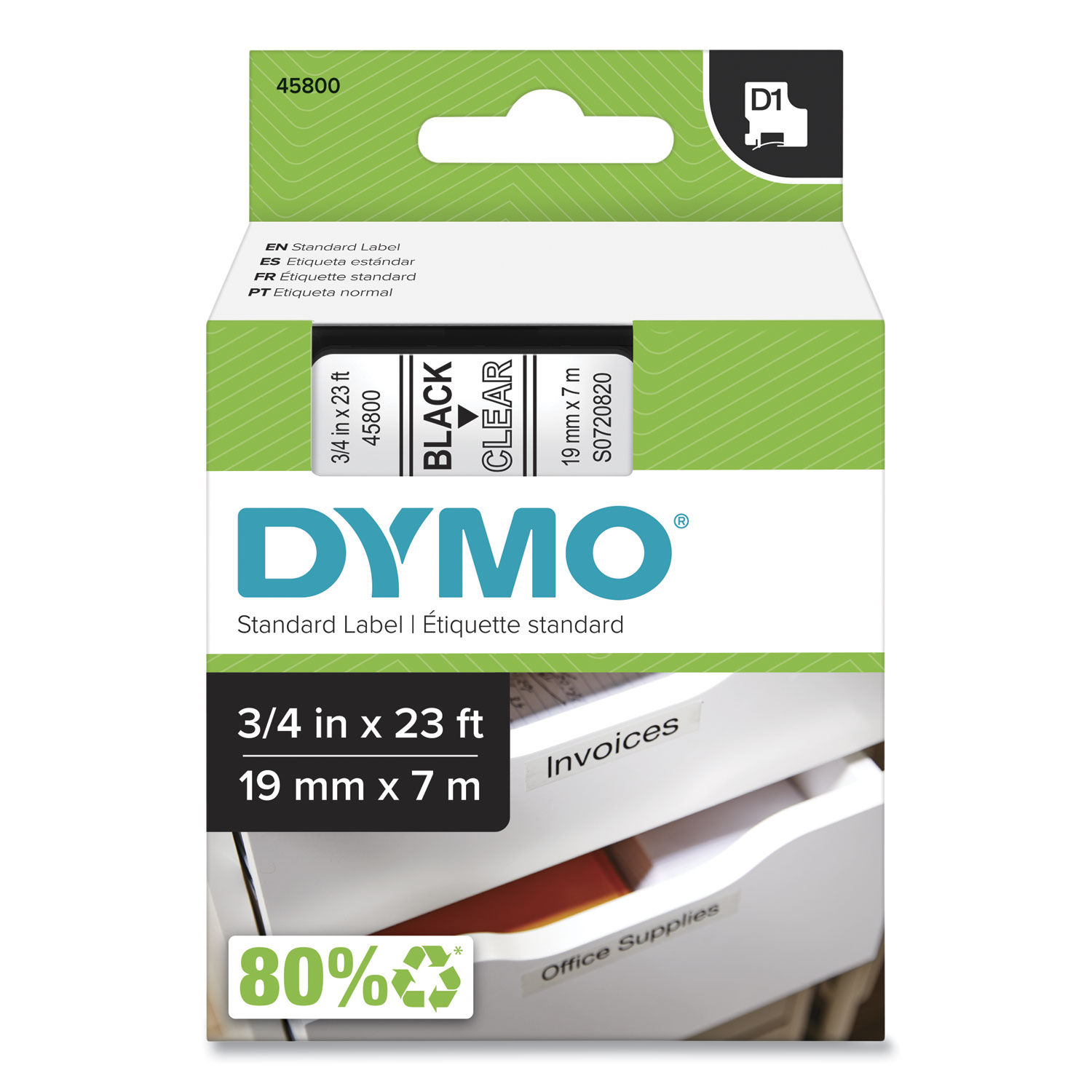 D1 High-Performance Polyester Removable Label Tape by DYMOandreg; DYM45800