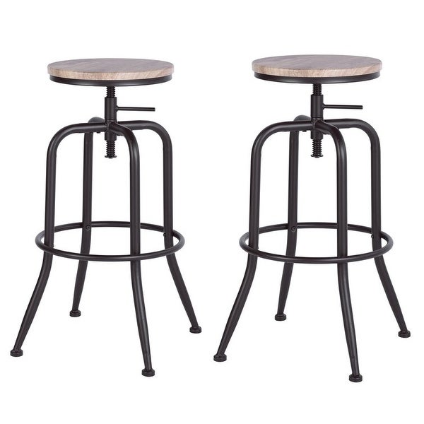 Swivel Lifting Height Bar Stool (Set of 2) - N/A