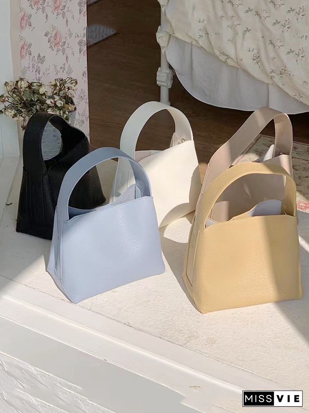 Solid Color Split-Joint Bags Handbags