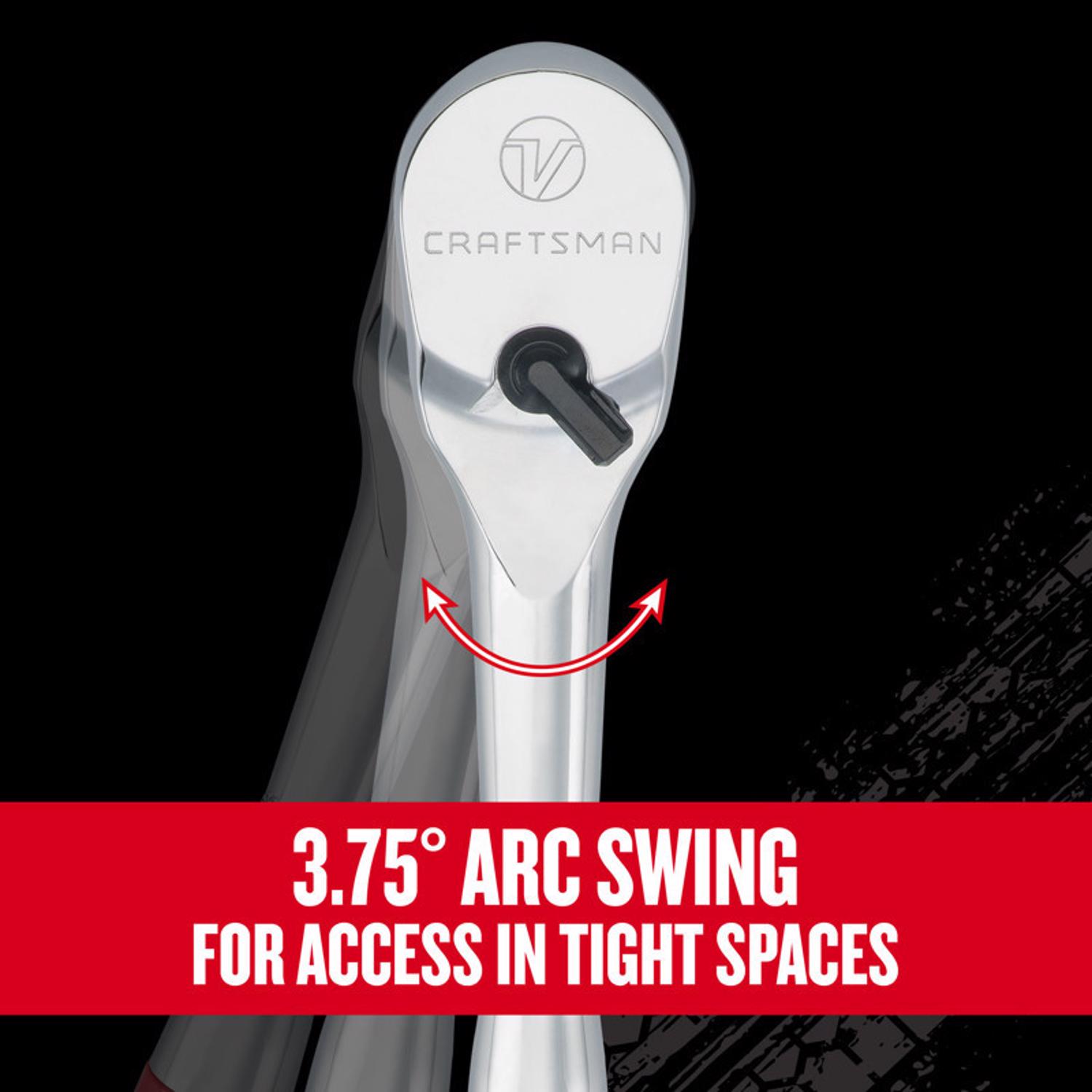 Craftsman V-Series 1/2 in. drive Comfort Grip Ratchet 96 teeth