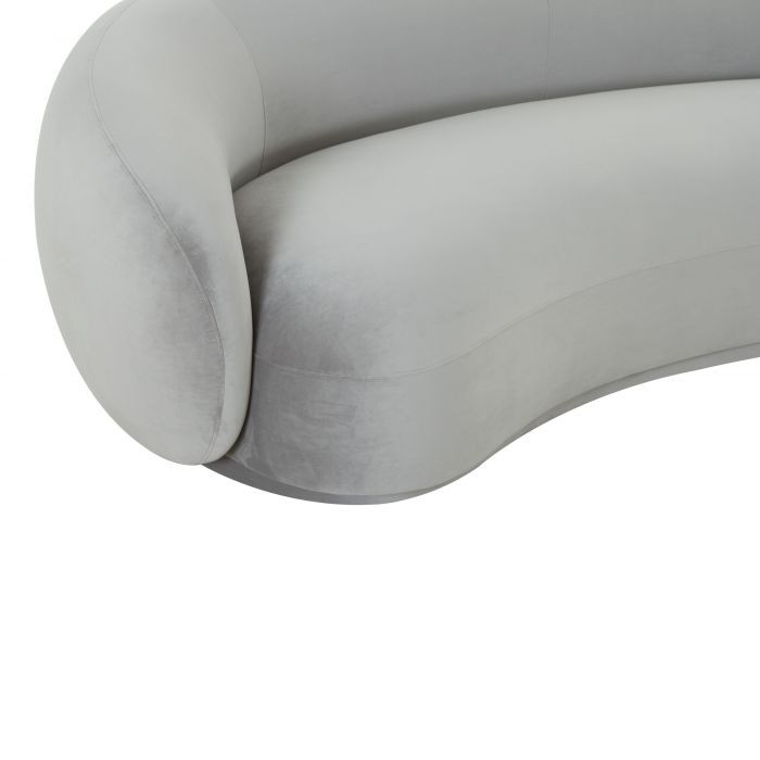 Kendall Velvet Sofa  Modern Glam Curved Sofa  Cute Chic Lux Couch 89.7 quot  Modern   Sofas   by Modern Selections  Houzz