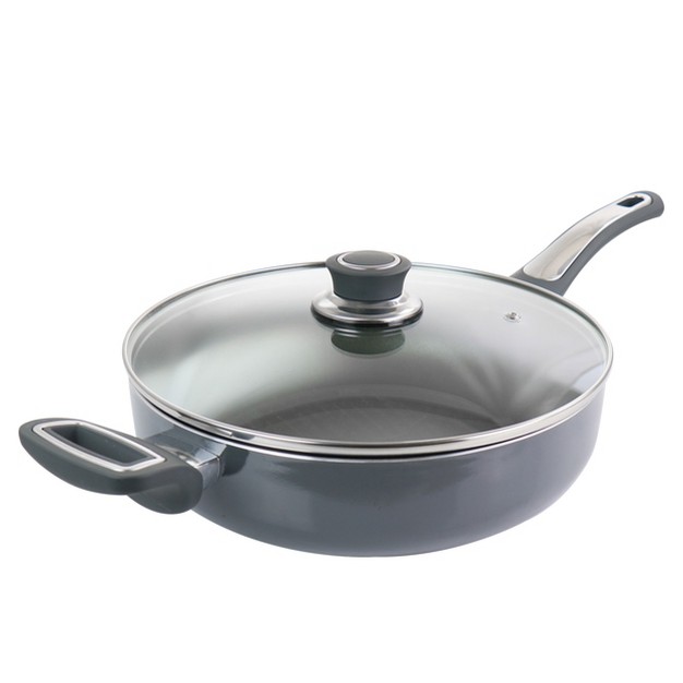 Oster 3 5 Quart Aluminum Saute Pan With Lid