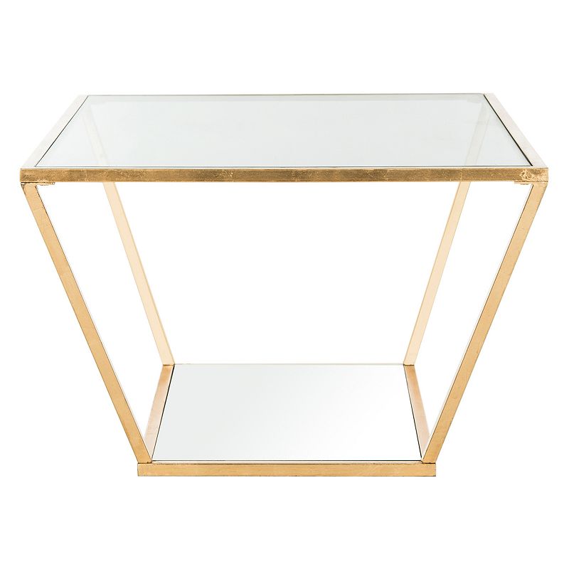 Safavieh Geometric Gold Finish Coffee Table