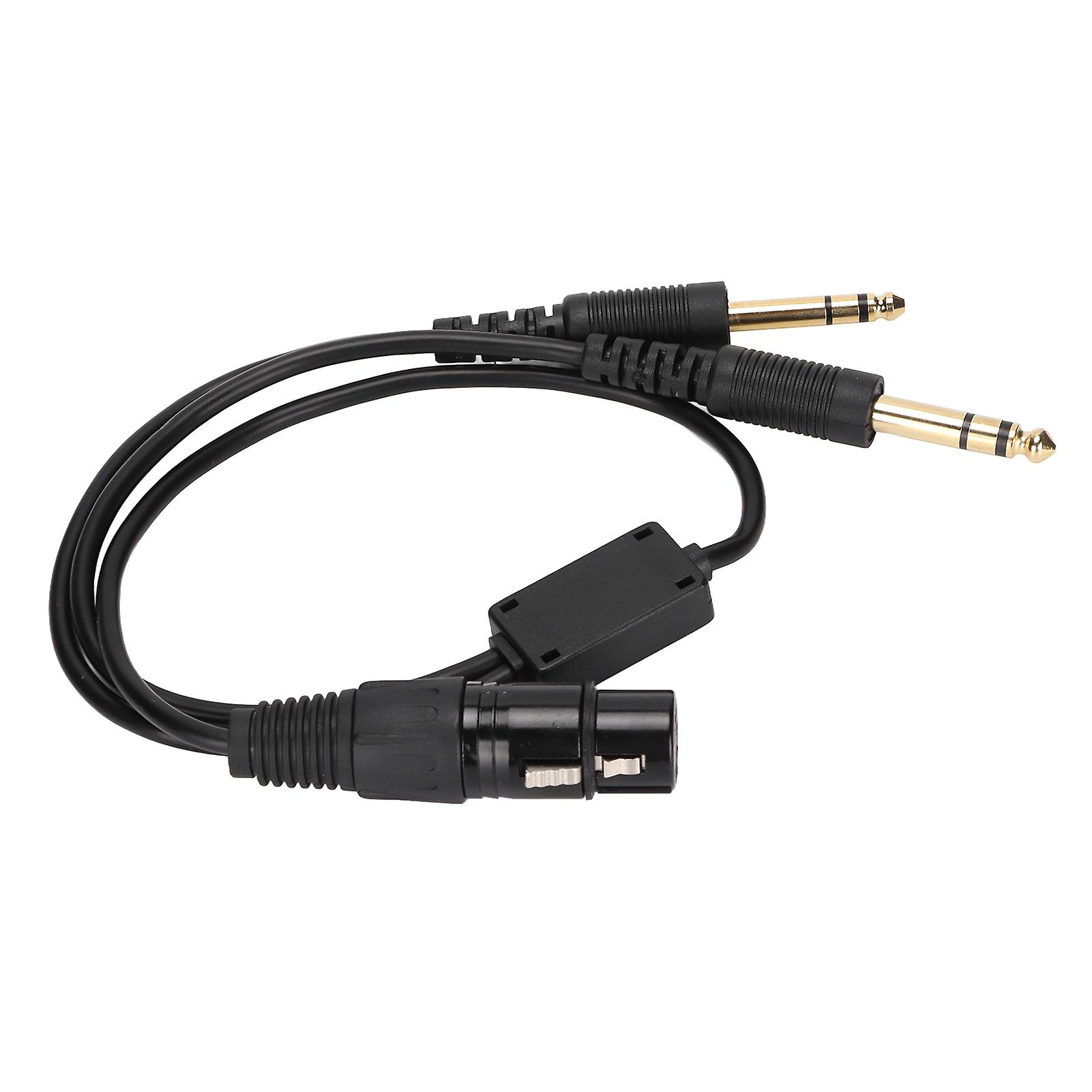 Xlr To Ga Dual Plug Cable Adapter For Airbus Headphone Adapter For Aviation Headphones With 5 Pin