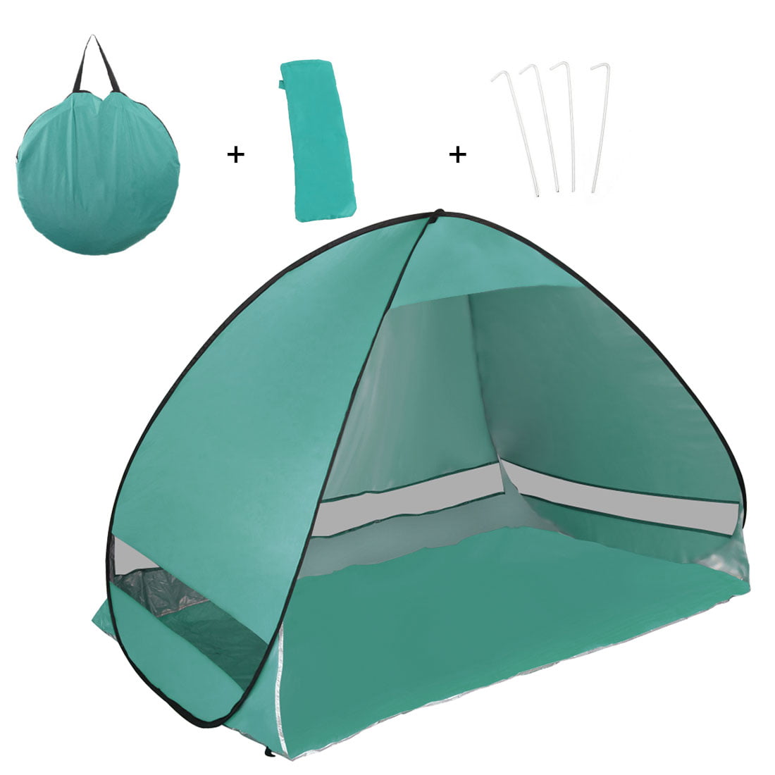 Unique Bargains Pop Up Outdoor Automatic Tent Folding Sun Shelter Anti UV Instant Portable Beach Aqua Green