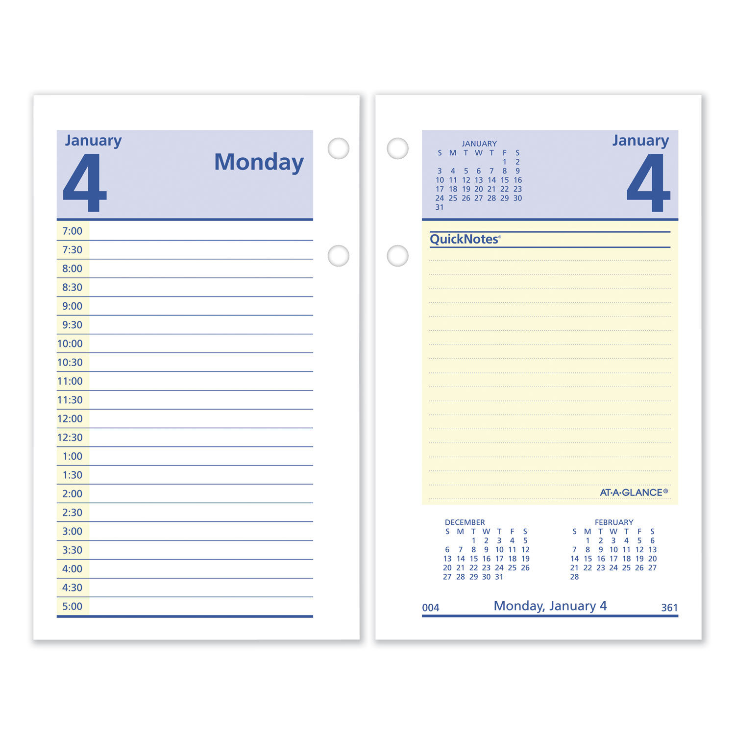 QuickNotes Desk Calendar Refill by AT-A-GLANCEandreg; AAGE51750