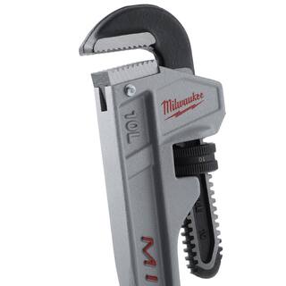 MW 10 in. Aluminum Pipe Wrench with POWERLENGTH Handle with 14 in. Aluminum Offset Pipe Wrench 48-22-7213-48-22-7184