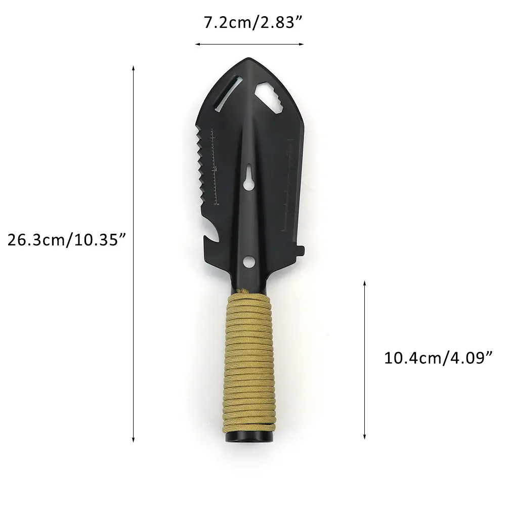 Steel Gardening Shovel With Wrench Outdoor Multifunction Shovel Survival Spade Camping Garden Digging Tools