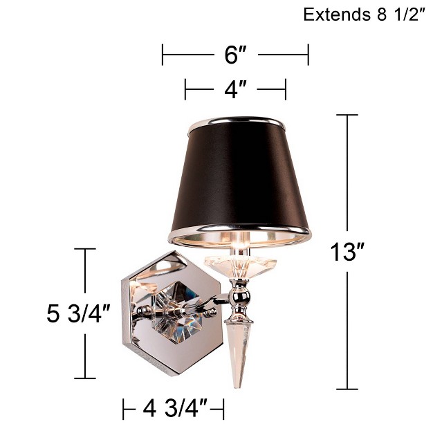 Fixture Crystal Black Paper Shade For Bedroom Bathroom Vanity