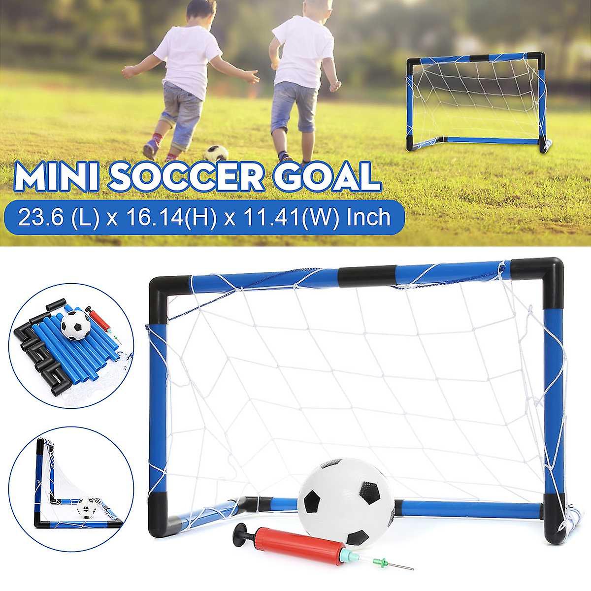 Children Sports Soccer Goals With Football And Pump Practice Scrimmage Outdoor Game Football Gate Diy Football Net Door