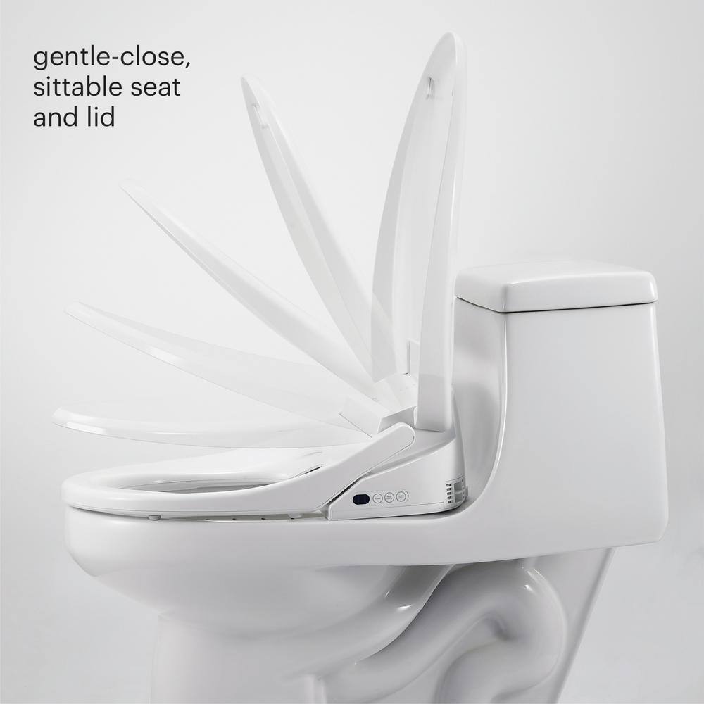 Brondell Swash 1400 Luxury Electric Bidet Seat for Elongated Toilet in White S1400-EW