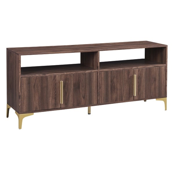 58'' Sideboard with Gold Metal Legs and Handles