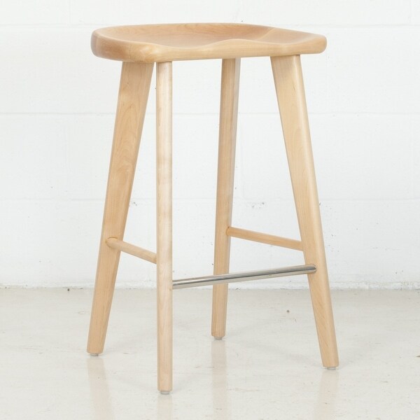 Kraft Mid-Century Modern Solid Wood Counter Stool